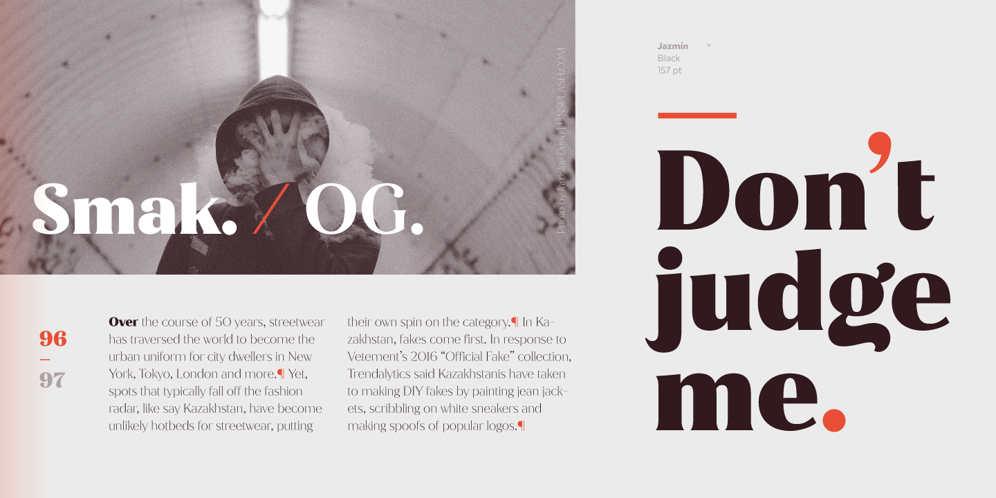 Przykład czcionki Jazmin Thin Italic